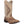 Load image into Gallery viewer, light brown cowgirl boot with western style designs and cow print lining inside. darker brown vamp