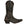 Load image into Gallery viewer, alternate side of very dark brown cowgirl boot with pink inside, white embroidery on shaft and vamp, alligator skin inlays