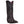 Load image into Gallery viewer, very dark brown cowgirl boot with pink inside, white embroidery on shaft and vamp, alligator skin inlays