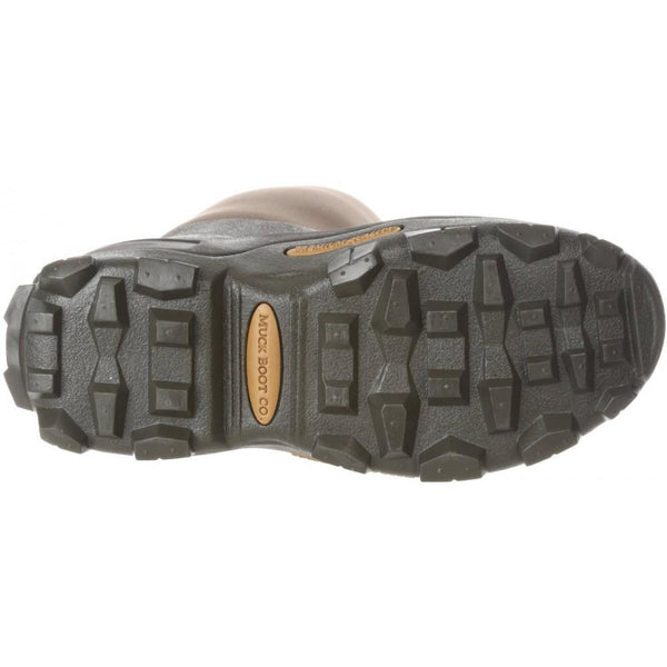 brown sole with yellow logo in center