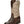 Load image into Gallery viewer, left front angle view of tall men&#39;s western boot with dark brown vamp and light stone upper with multi-colored stitching.
