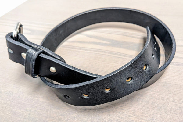 P & B Harness Shop - Super Duty Black Leather Belt - Extended Sizes