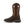 Load image into Gallery viewer, side of brown cowboy boot with white and orange embroidery