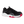 Load image into Gallery viewer, black and grey tennis shoe style lace up work shoe with white and red sole