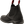 Load image into Gallery viewer, angled view of mid-rise black pull on boot with red pull strings