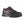 Load image into Gallery viewer, black shoe with grey and orange logo on side, black and orange laces, orange lining
