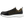 Load image into Gallery viewer, side view of black shoe with green underneath black pattern on foot and green laces