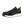 Load image into Gallery viewer, angled view of black shoe with green underneath black pattern on foot and green laces