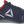 Load image into Gallery viewer, side of dark blue shoe with with logo on side, vent holes over toes, and black sole. red lining