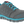 Load image into Gallery viewer, grey shoe with blue laces and top of sole, green vents over toes, blue lining