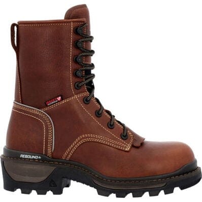 Rocky Men's - 9" Rams Horn Waterproof Logger Boot - Soft Toe