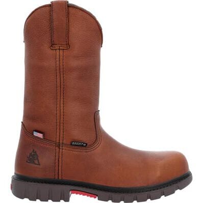 Rocky Men's - 11" WorkSmart Waterproof Pull-On Work Boot - Composite Toe