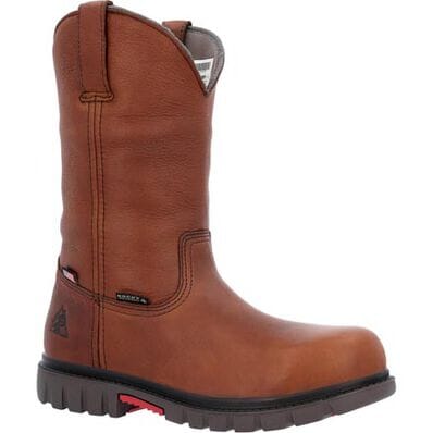 Rocky Men's - 11" WorkSmart Waterproof Pull-On Work Boot - Composite Toe