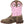 Load image into Gallery viewer, left view of little kids cowgirl boot with distressed brown vamp and pink shaft with white and brown stitching
