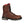 Load image into Gallery viewer, alternate side of brown high top boot with black laces, black sole, and red accent on tongue