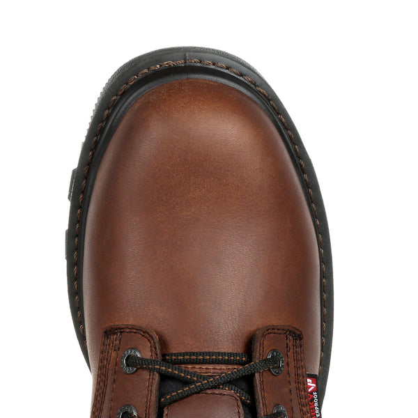 round toe on brown boot