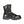 Load image into Gallery viewer, side of black high top boot with black laces, eyelets, and sole