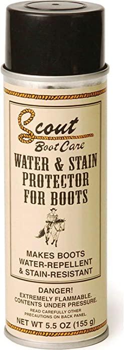 can of Scout boot care water and stain protector