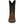 Load image into Gallery viewer, front view of mens western square toe work boot with brown vamp and black shaft with brown and black vent and white and tan embroidery