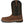 Load image into Gallery viewer, left side view of mens western square toe work boot with brown vamp and black shaft with brown and black vent and white and tan embroidery