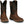 Load image into Gallery viewer, pair of mens western square toe work boots with brown vamp and black shaft with brown and black vent and white and tan embroidery