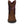 Load image into Gallery viewer, front view of brown cowgirl boot with pink camo print on shaft and pink piping