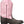 Load image into Gallery viewer, side of cowgirl boot with brown vamp, pink shaft with brown embroidery