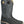 Load image into Gallery viewer, black cowboy boot with distressed shaft with light blue and black embroidery