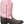 Load image into Gallery viewer, side of cowgirl boot with pink shaft, brown vamp, and brown embroidery

