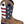 Load image into Gallery viewer, cowboy boot with american flag shaft and blue and red embroidery on light brown vamp
