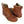 Load image into Gallery viewer, two brown/red mid-rise boots with yellow and brown laces and white soles