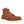 Load image into Gallery viewer, angled view of brown/red mid-rise boot with yellow and brown laces and white sole
