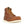 Load image into Gallery viewer, front angle of tan moccasin style boot with yellow and brown laces and white sole
