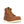 Load image into Gallery viewer, front angle of tan moccasin style boot with yellow and brown laces and white sole