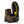 Load image into Gallery viewer, two brown boots with black toe guard, black sole and laces, and yellow logo on side
