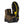 Load image into Gallery viewer, two brown boots with black toe guard, black sole and laces, and yellow logo on side
