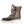 Load image into Gallery viewer, side cut-out interior view of dark brown high top lace up boot with white wedge sole