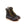 Load image into Gallery viewer, pair of dark brown high top moccasin style boots with yellow and brown laces and white wedge soles
