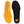 Load image into Gallery viewer, Blackotp and Orange Bottom Inner Shoe Soles