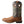 Load image into Gallery viewer, Men brown cowboy boot with blue embroidered shaft and tear drop holes left view