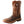 Load image into Gallery viewer, Boot with light brown embroidered shaft, red and dark brown soles left front view
