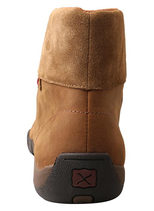Laced Midheight boots w/ various shades of brown back view