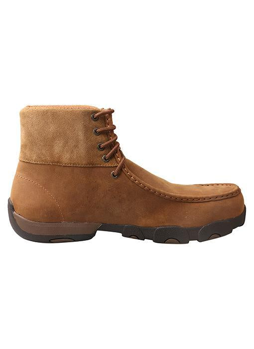 Laced Midheight boots w/ various shades of brown right view