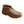 Load image into Gallery viewer, moccasin style brown shoe w/ floral pattern etched onto top portion