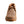 Load image into Gallery viewer, moccasin style brown shoe w/ floral pattern etched onto top portion front view