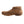 Load image into Gallery viewer, moccasin style brown shoe w/ floral pattern etched onto top portion left view