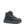 Load image into Gallery viewer, angled side view of black high top lace up work shoe with mesh and zig-zag venting and round toe