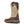 Load image into Gallery viewer, back angled view of mens brown boot with ivory shaft and embroidery
