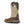 Load image into Gallery viewer, back angled view of mens brown boot with ivory shaft and embroidery