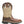 Load image into Gallery viewer, side view of mens brown boot with ivory shaft and embroidery. wolverine logo stamped on pull strap.
